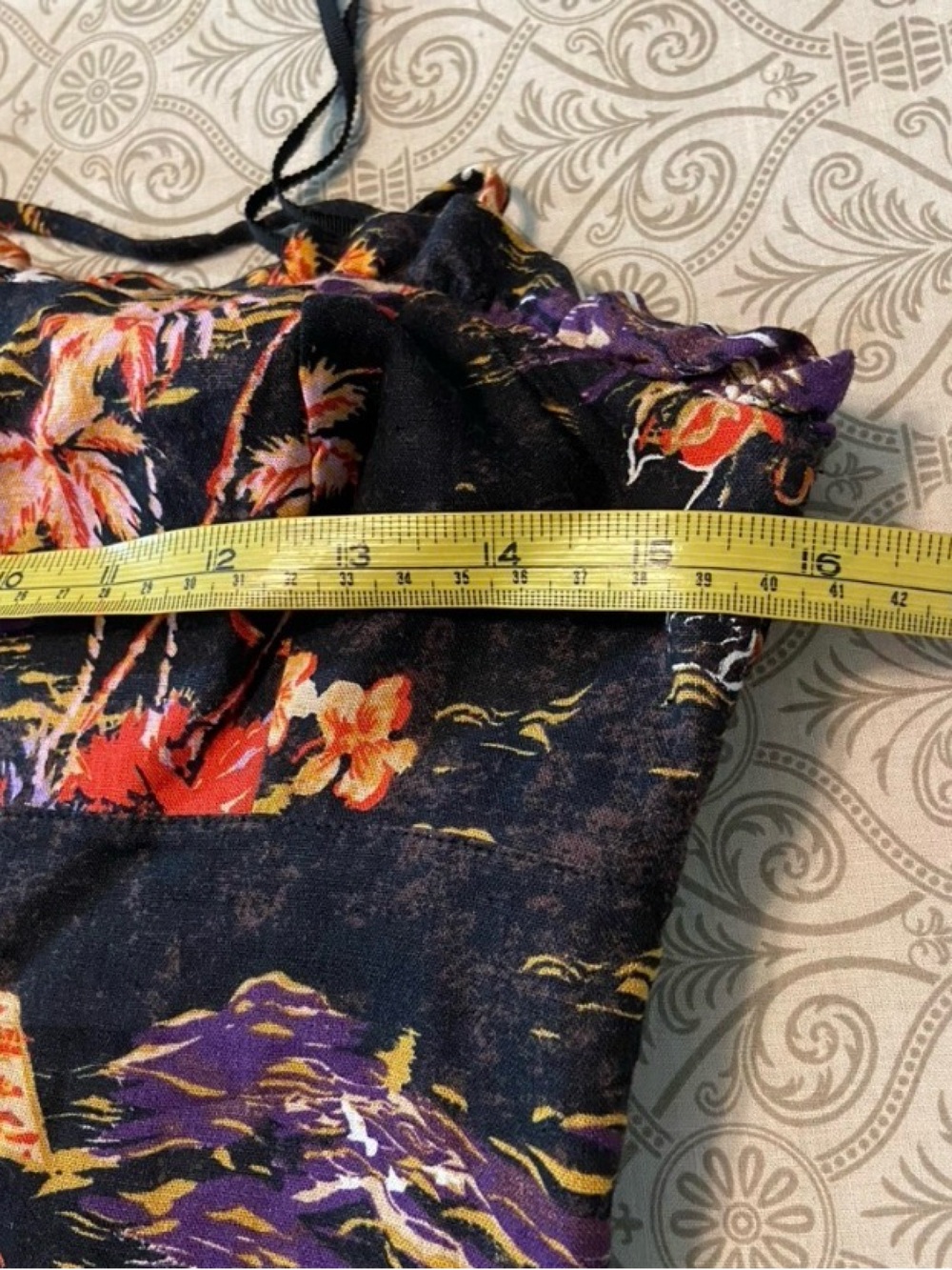 Free People Beach Party Paradise Flamingo Hawaiian Midi Sun Dress Linen Blend 0 - Picture 3 of 16